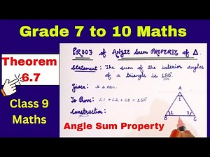 📐Most Important Geometry Theorem | Triangle Angle Sum | Class 7–10 Maths