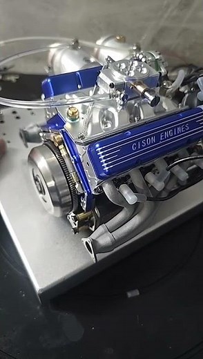 CISON Small-block 44CC 1/6 Scale Water-Cooled OHV 4-Stroke V8 Gasoline Engine| EngineDIY