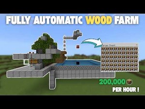 EASY & FULLY AUTOMATIC TREE/WOOD FARM Tutorial In Minecraft Bedrock 1.21+|Simple Automatic Tree Farm