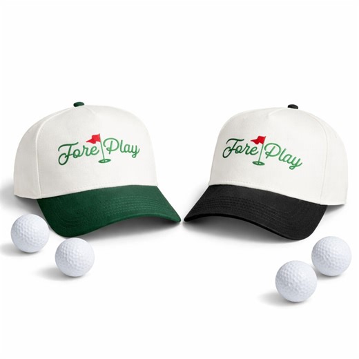Funny Golf Hat, Fore Play Ball Cap, Golf Pun Hat, Green Two Tone Hat, Golf Lover Gift, Snapback Golf Cap, Golf Joke Baseball Hat - Etsy