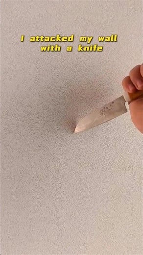 Can knife damage this interior wall coating? We tried our hardest – see the result!#paint #coating