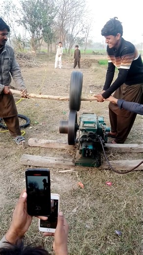 Kim Diesel Engine Start With Donkey Rare Tire #farmer #duet #shorts #shortvideo #viralshorts