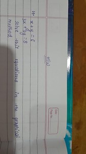 Solve the following system of equations graphically:x   y = 6 ... | Filo