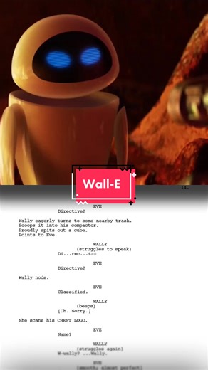 Wall-E - written by Andrew Stanton and Jim Reardon #film #movies #screenplay #screenwritingtiktok #script #walle #pixar