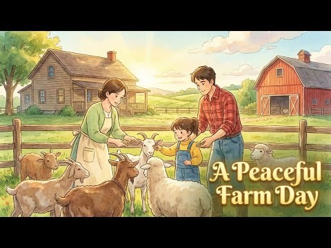 A Peaceful Day on Our Small American Farm | Cozy Rural Life | Ghibli-Style Animation