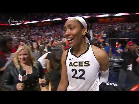 THE MOMENT THE LAS VEGAS ACES BECAME WNBA CHAMPIONS ‼
