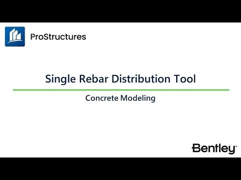 Single Rebar Distribution Tool| ProStructures CONNECT Edition | Concrete Modeling Learning Path