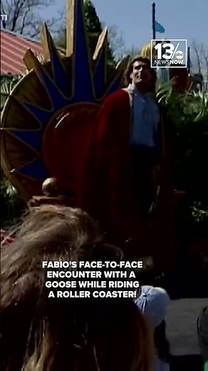 Fabio hit in the face by a goose while riding a roller coaster at #BuschGardensWilliamsburg #shorts