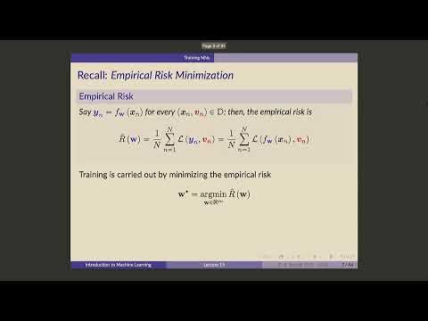 IntroML @ ECE-UofT - Lecture 15: Training NNs