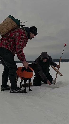 Moosehead Lake Flag Up → Lake Trout on the Ice!