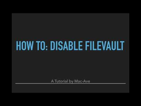 How To: Disable FileVault (Mac) - Guide for finding FileVault settings