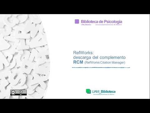 Refworks: descarga del complemento RCM (Refworks Citation Manager) [2020]