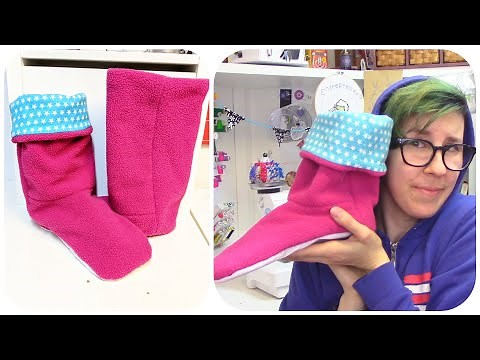 Slipper Boots! (from a FREE PATTERN!) | Sewing Nerd!