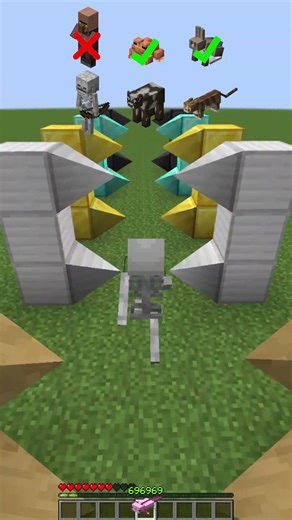 💀 Which Minecraft Mob will Survive? 😂 #dublagem