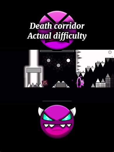 Exploring the Actual Difficulty of Death Corridor in Geometry Dash