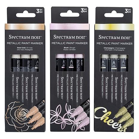 Crafter's Companion Spectrum Noir Metallic Paint Markers 9pc Set  | HSN