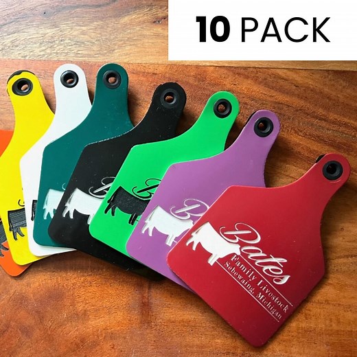 Farm Logo Customizable Cattle Ear Tag 10 PACK, Ritchey Cattle ID Ear Tag, Personalized Custom Livestock Ear Tag, Show Steer Tag - Etsy
