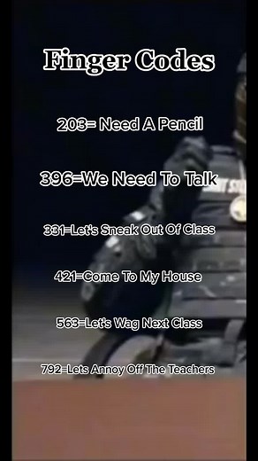 #fingercodes #warningsignals #handcodes #handsigns #handsignals #brocodes #bro #brothersforlife #fyp #fypシ #fypage #followme