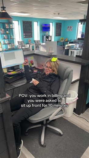 The front desk is not a place you want to be when you work in billing #medicalbilling #receptionist #officehumour #frontdesk #worklife