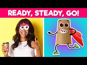 Make Paper Cups Run Easy Wind-Up Toy - Hilarious DIY Cups Race Game for Kids