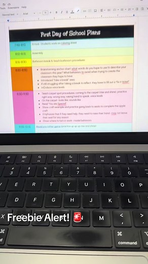 Free Back to School Lesson Plan Template for Teachers