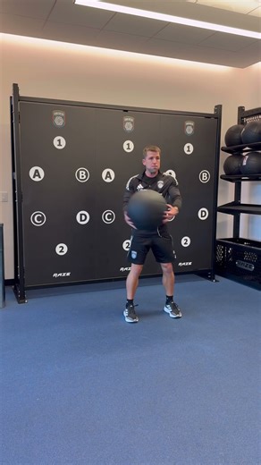 Reverse rebound medball toss