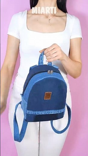 DIY Backpack from Old Jeans Miarti🪡🧵✂️ 👜
