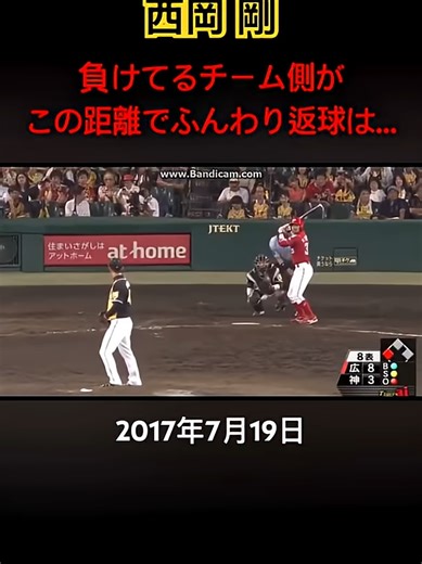 西岡剛 犠牲フライに対し助走キャッチもまともな返球もせず #プロ野球 #西岡剛 #阪神タイガース #甲子園球場 #犠牲フライ