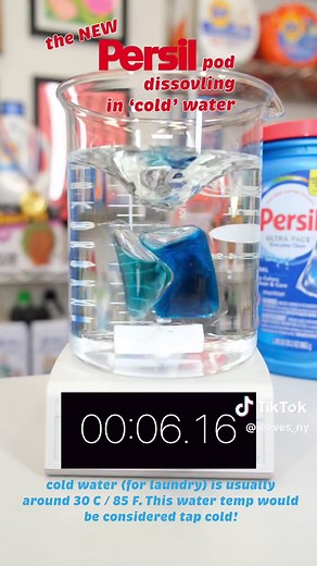 Persil Pod Dissolving Video in Cold Water