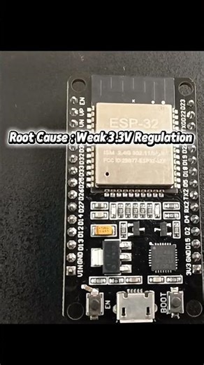This Is Why ESP32 Fails on Battery Power #esp32 #embeddedsystems #embeddedengineering #youtubeshorts