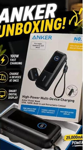 🔥 Unboxing the Anker 25K 165W Power Bank | Worth the Hype? 🤯