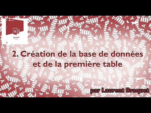 2 Création d'une base de données Access et de la première table