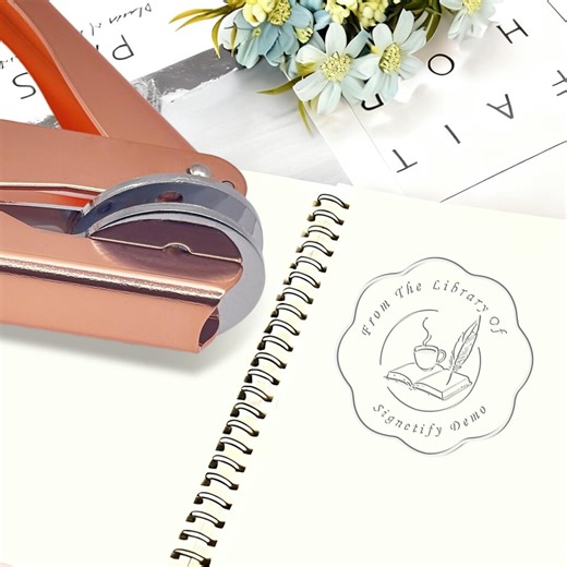 Personalized Book Embosser: Custom Ex Libris Library Stamp