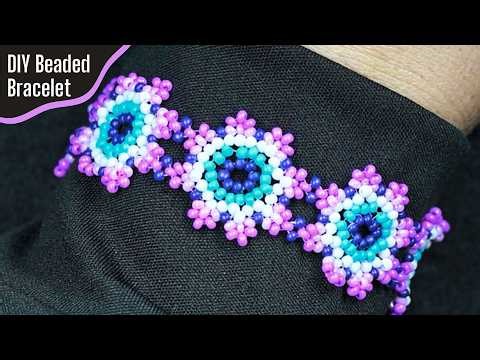 Elegant Seed Bead Flower Bracelet in 20 Minutes | Beginner Step‑by‑Step Tutorial!