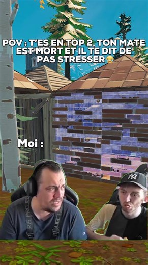 POV : T’ES EN TOP 2, TON MATE EST MORT ET IL TE DIT DE PAS STRESSER 😂 #shorts #fortnite #funny