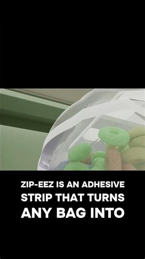Turn any bag into a zip top bag, just Stick It & Zip It, because a zip is better than a clip