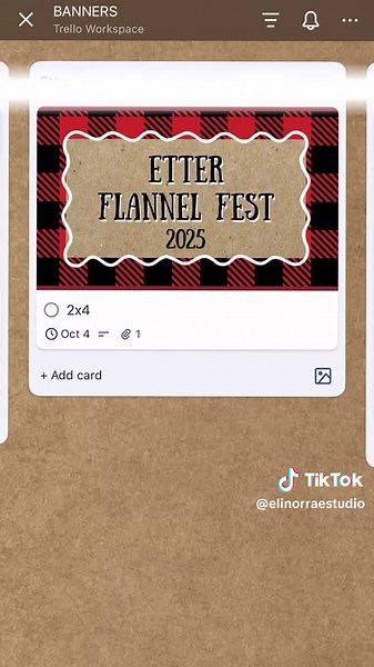 By far the easiest way I organize my banners! I use the app Trello. The visual is so helpful for me compared to just writing down the order. I put the final mockup in here with the size of the banner, date it’s needed, and contact info. This has made it so much easier for me to plan ahead. I saw another banner artist do this but I don’t remember who it was!!!!!