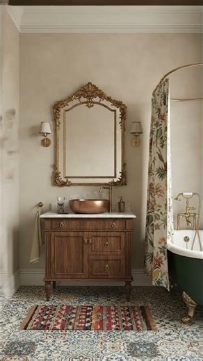 From Empty to Elegant | Vintage Bathroom Transformation | French Country Style
