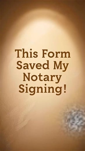 Notaries: Always Keep This Form in Your Bag! 🔥