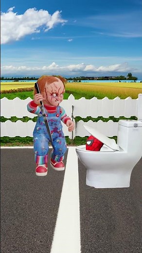 Spider toilet vs Chucky