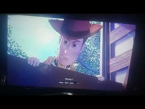 Toy Story (1995) - Scud vs woody, Buzz Chase Scene (audio description)