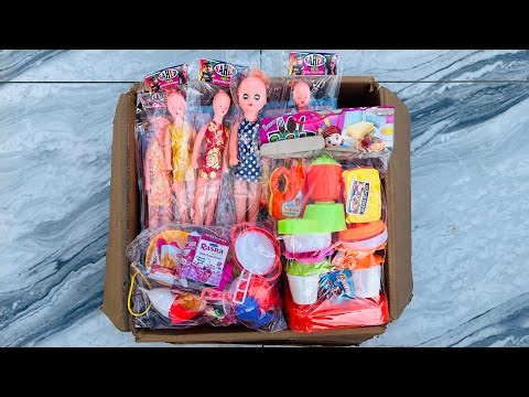 Unbox Kitchen set with Lunch Box and 2 Barbie Doll
