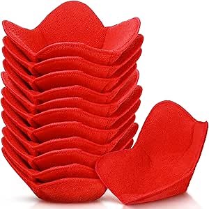 Patelai 12 Pcs Microwave Bowl Cozy Holders for Hot Food, Microwave Safe Hot Bowl Holders Protect Your Hands, Multipurpose Heat Proof Plate Holder for Bouillon Cups Soup Pasta(Red)