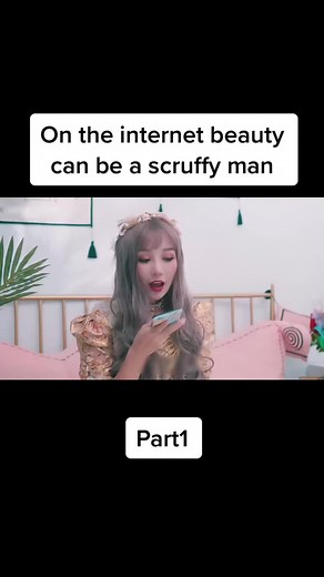 On the internet beauty can be a scruffy man #foryou #prank #funny