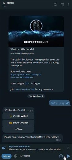 How to setup your new DeepBot wallet as a beginner