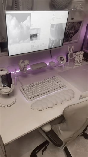 ᜊ(՞_ ̫ _ ՞)ᜊ #ゲーム環境 #desksetup #ゲーミングpc #gamingsetup #whitesetup
