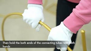 Watch circle wedding arch cake stand installation video on Amazon Live