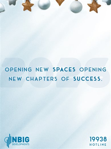 A year full of achievements. Every project and every moment was a step forward with our partners in success. Now, the next chapter at 𝐍𝐁𝐈𝐆 𝐃𝐞𝐯𝐞𝐥𝐨𝐩𝐦𝐞𝐧𝐭𝐬 begins… more growth, more vision, and more values. #nbig_developments #development #بناة_الثقة | NBIG Developments
