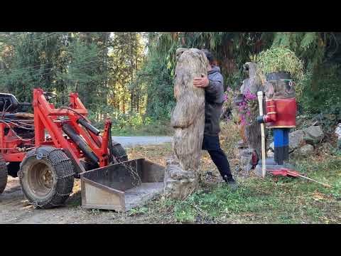 Working the homemade loader getting ready for a Canadian winter