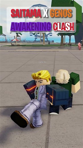 SAITAMA X GENOS AWAKENING CLASH IS INSANE 🔥🔥 #roblox #TSB #thestrongestbattlegrounds